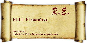 Rill Eleonóra névjegykártya